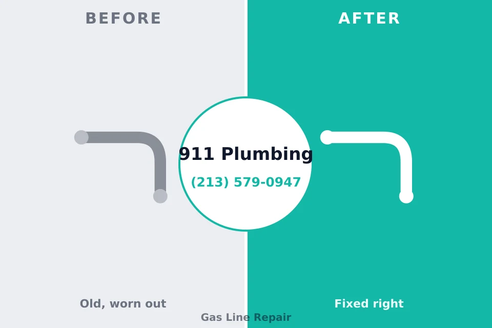 Before and after: plumbing repair Hopwood, PA